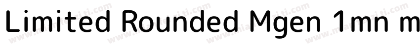 Limited Rounded Mgen 1mn medium字体转换